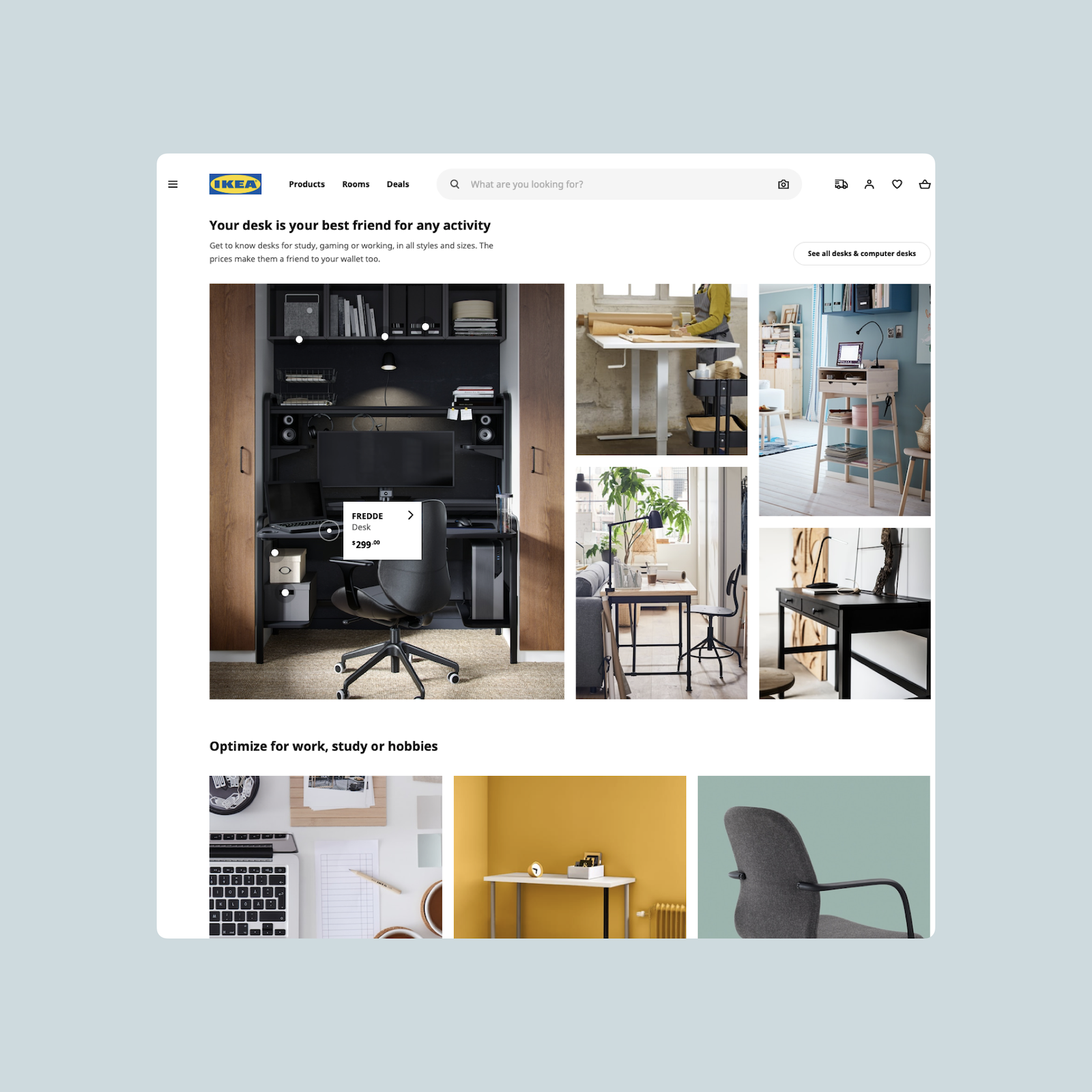 IKEA website Donkeytail example