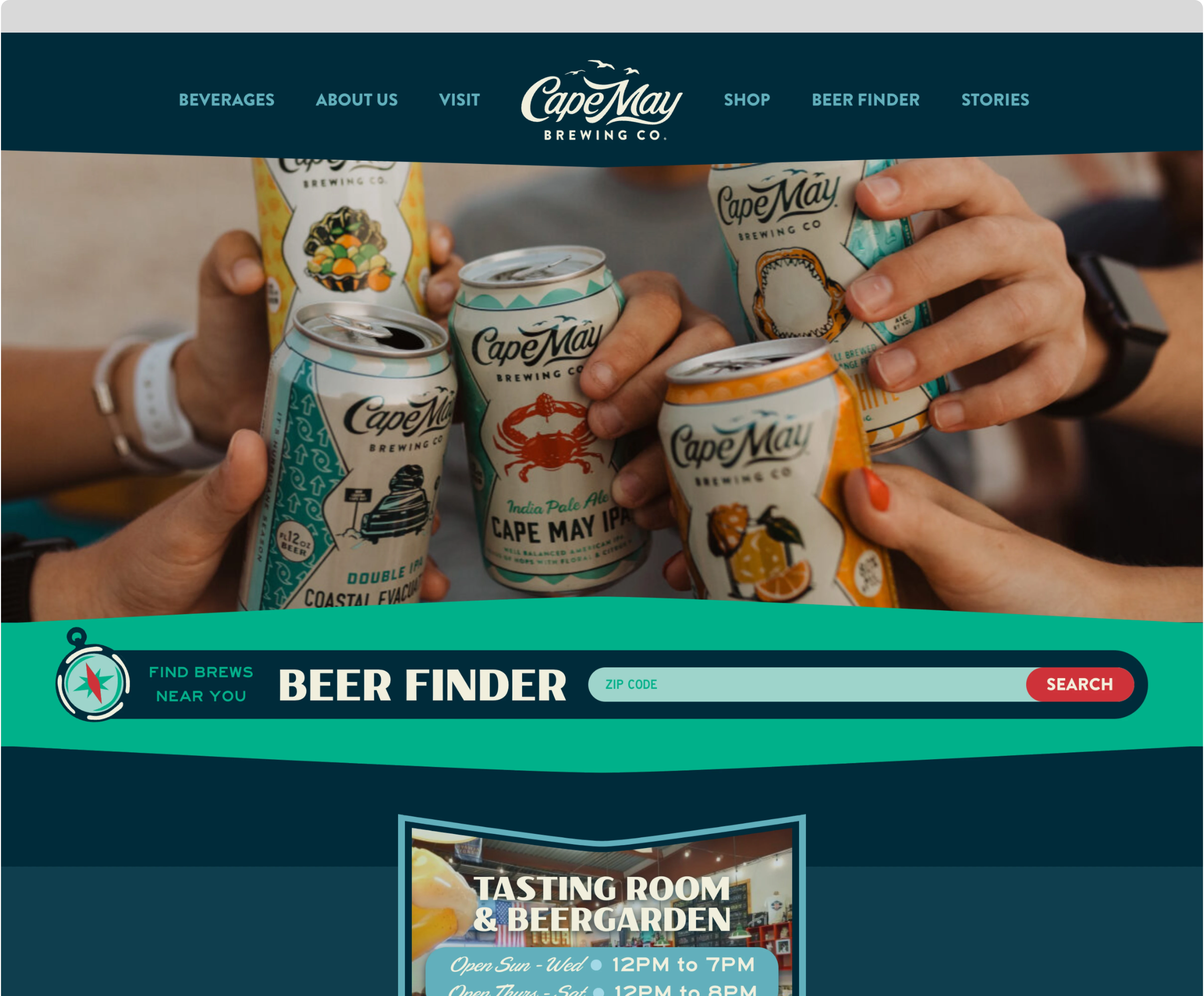 The Cape May Brewing Company homepage