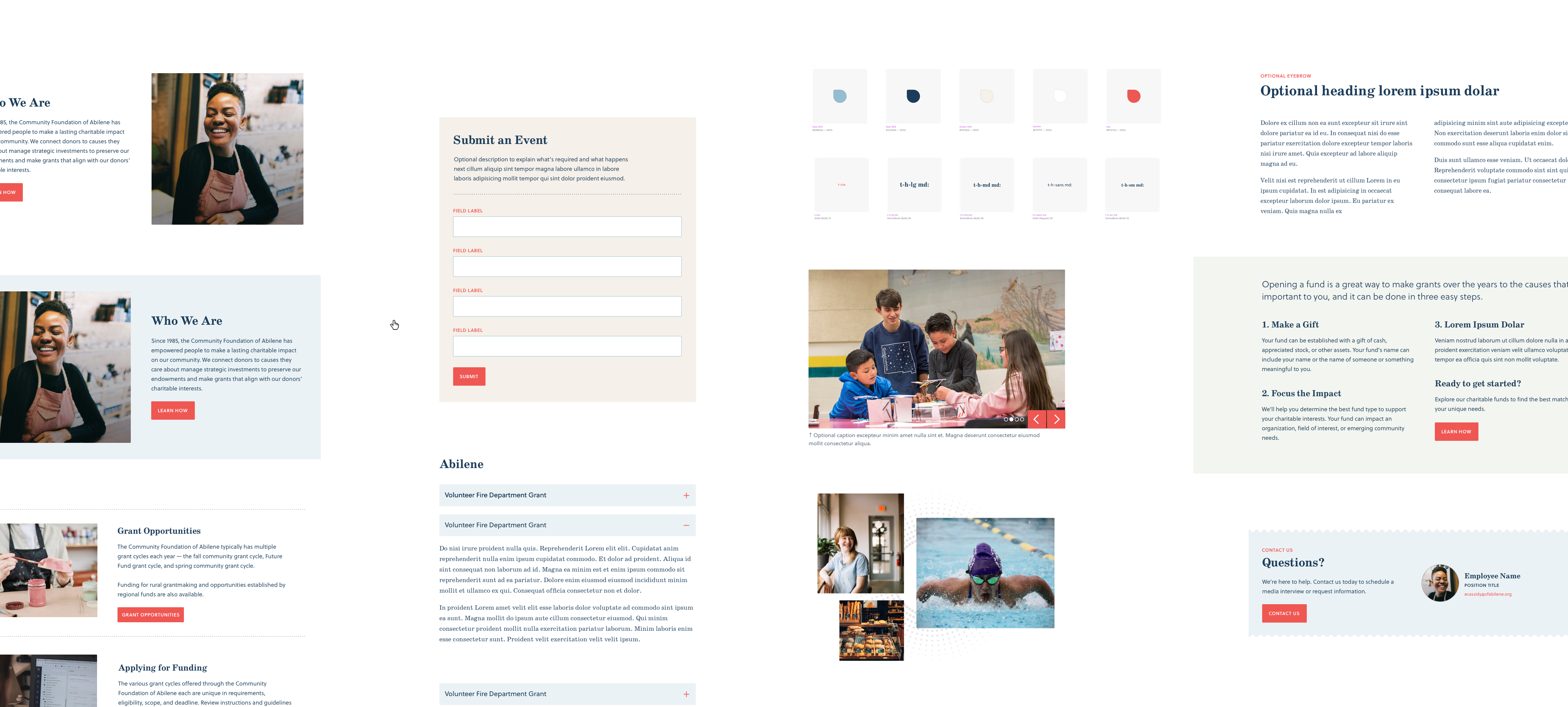 Selection of components