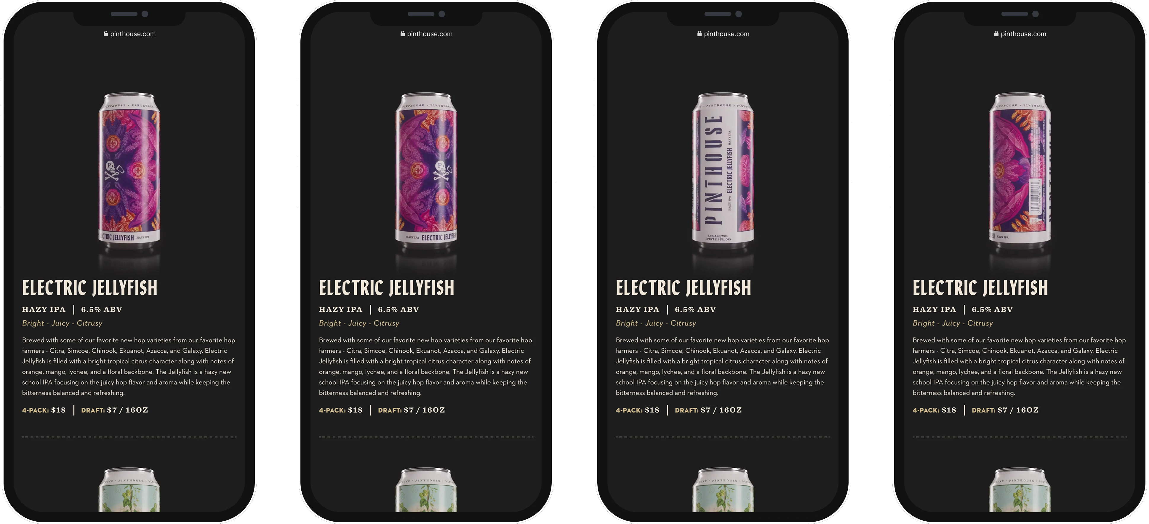 Screenshots showing Pinthouse can rotating
